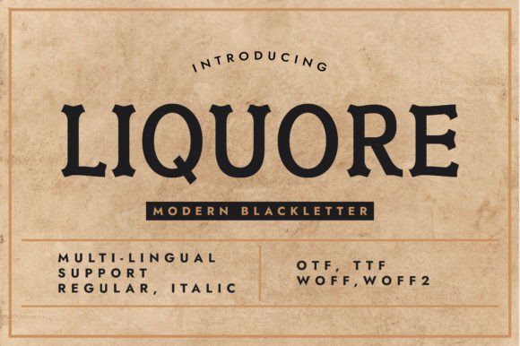 Liquore Font: The Vintage Typeface for Your Handmade Products